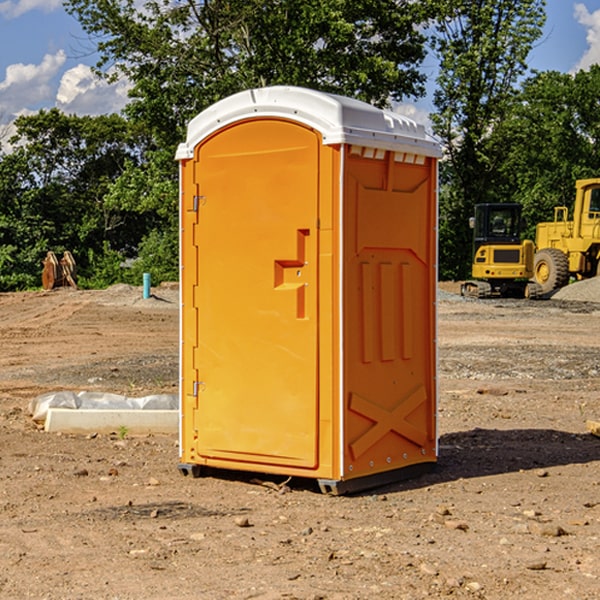 how often are the portable toilets cleaned and serviced during a rental period in Green Forest